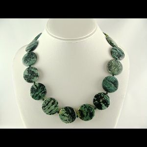 Handmade Zebra Jasper Gemstone Necklace